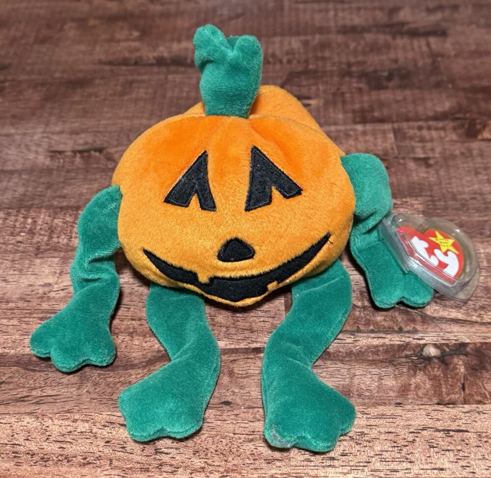TY Beanie Babies Pumkin' the Pumpkin Halloween Plush Toy w/ Hang Tag